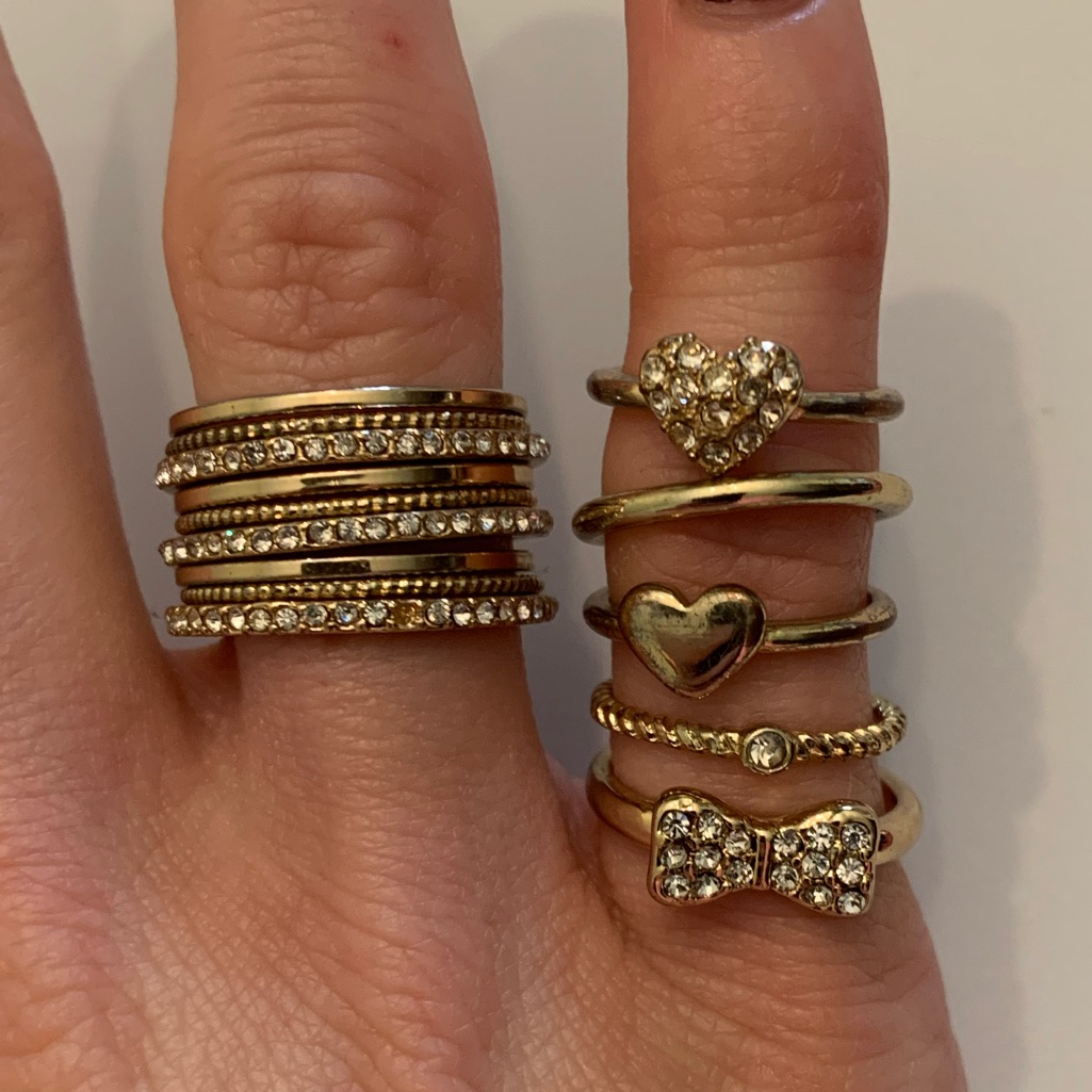 Gold Midi Rings And Size 657 Rings 5$